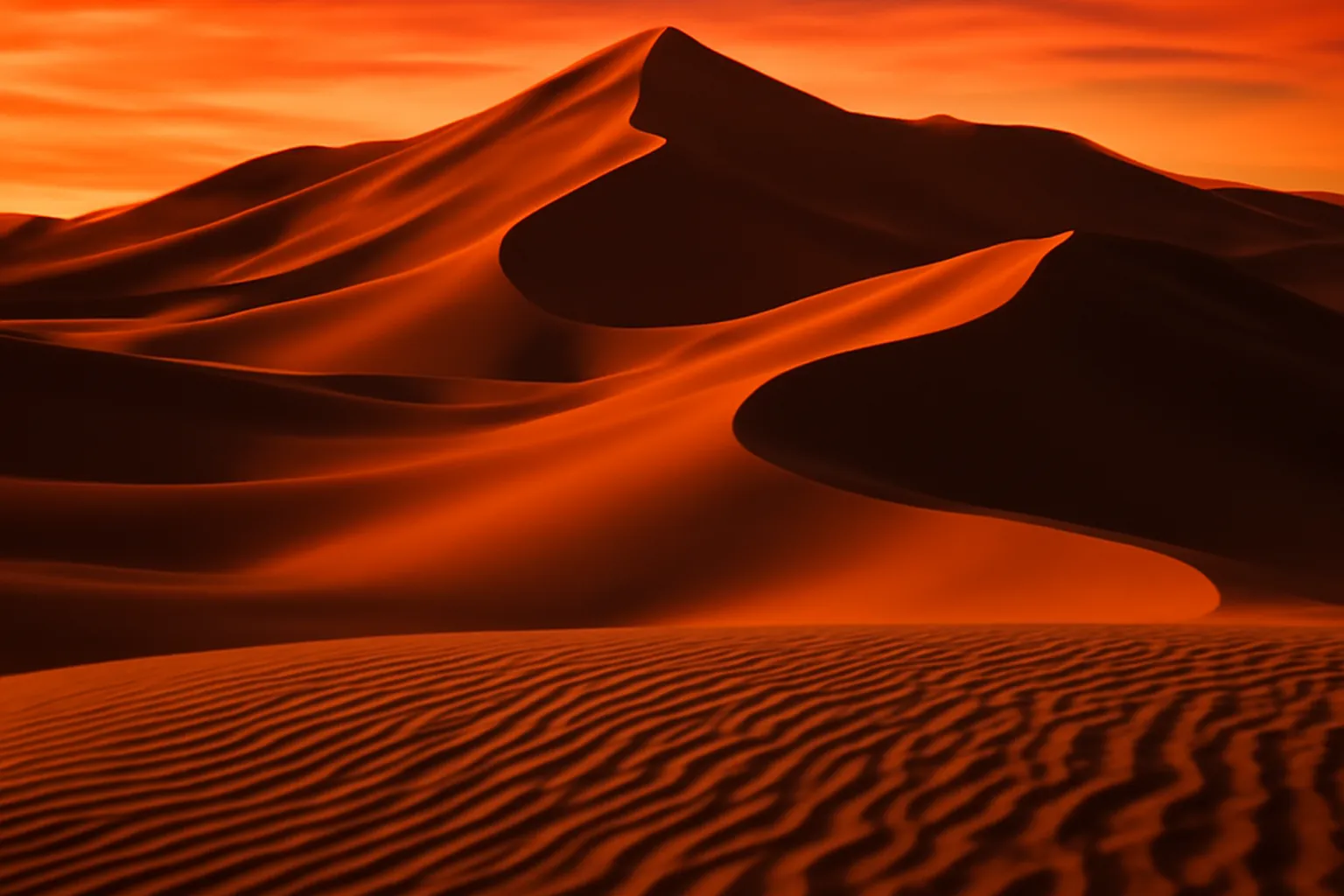 Dunes de sable des Khongoriin Els dans le desert de Gobi
