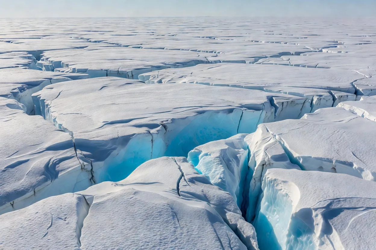 Détail de la banquise et des formations de glace au large du Spitzberg