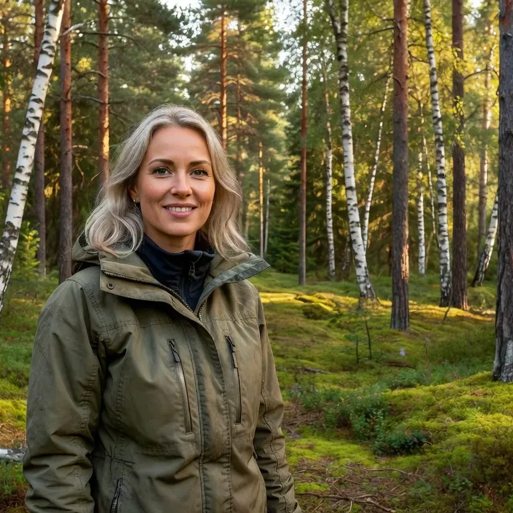 Portrait de Riikka Mäkinen, guide naturaliste à Saariselkä, Laponie finlandaise