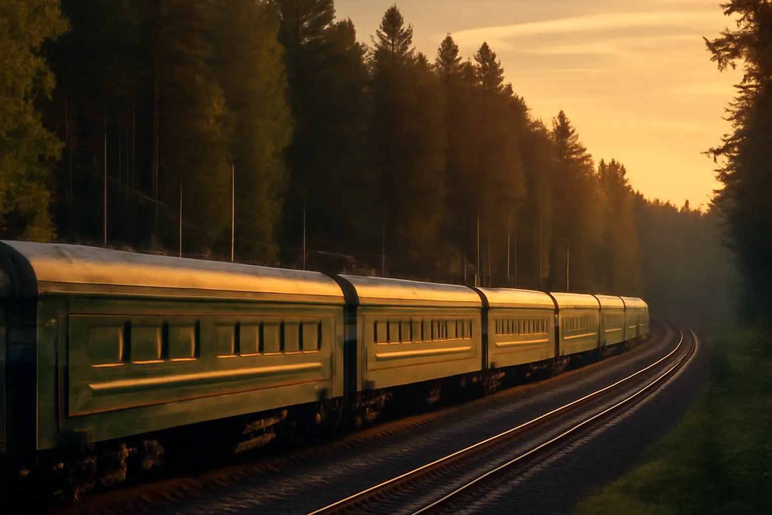 Transsiberien traversant la taiga